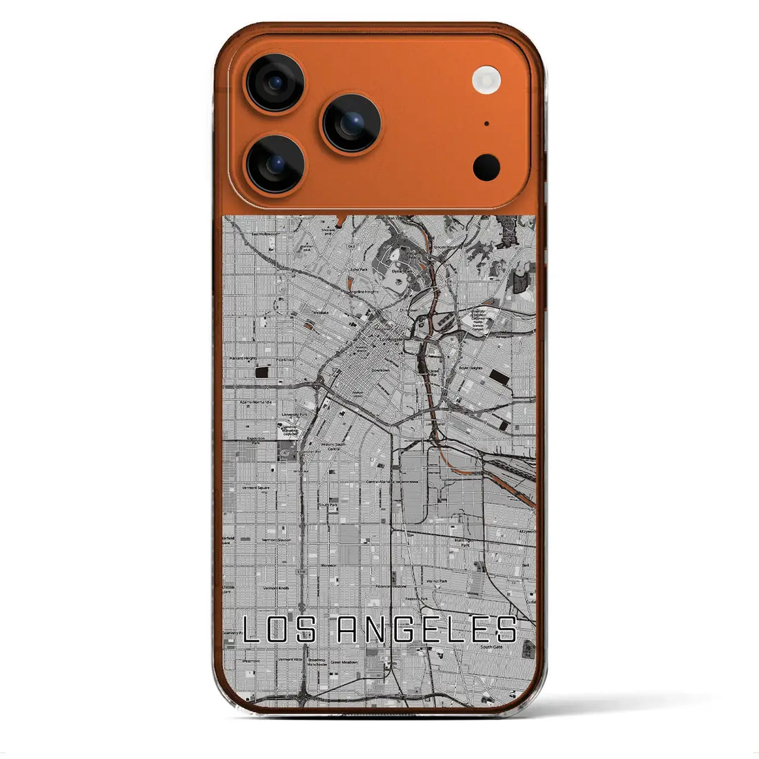 【ロサンゼルス（アメリカ）】地図柄iPhoneケース（クリアタイプ）