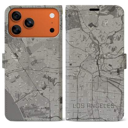 【ロサンゼルス（アメリカ）】地図柄iPhoneケース（手帳タイプ）