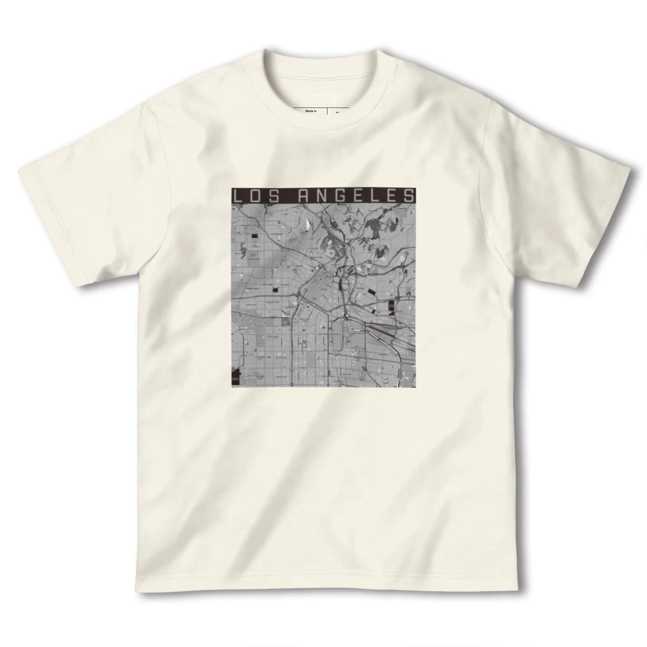【ロサンゼルス（アメリカ）】地図柄ヘビーウェイトTシャツ