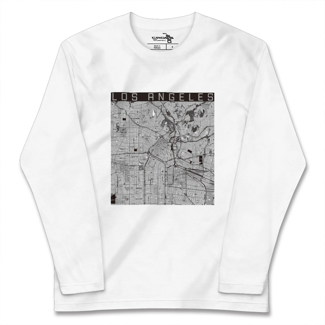 【ロサンゼルス(アメリカ)】地図柄ロングスリーブTシャツ