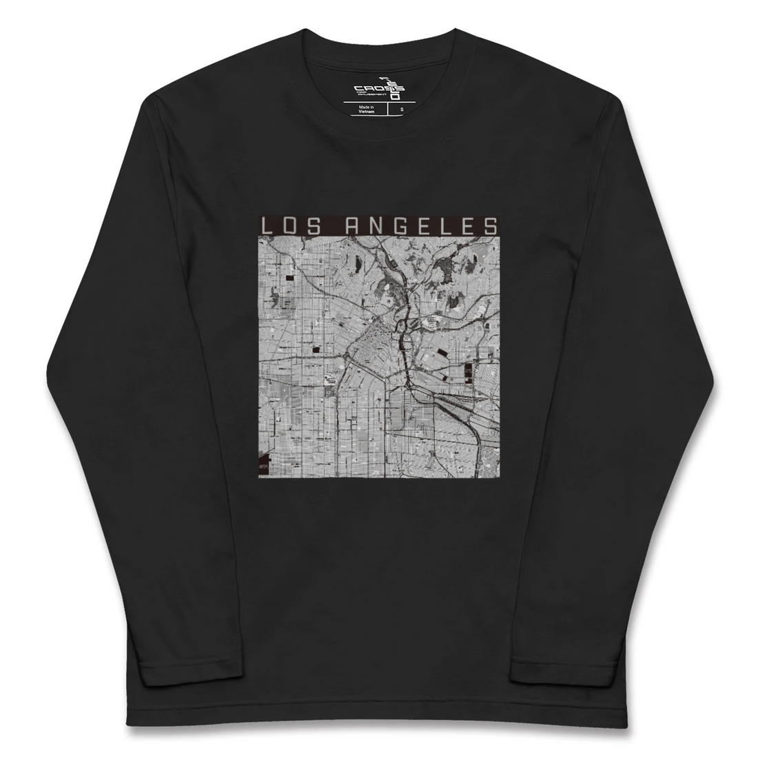【ロサンゼルス（アメリカ）】地図柄ロングスリーブTシャツ