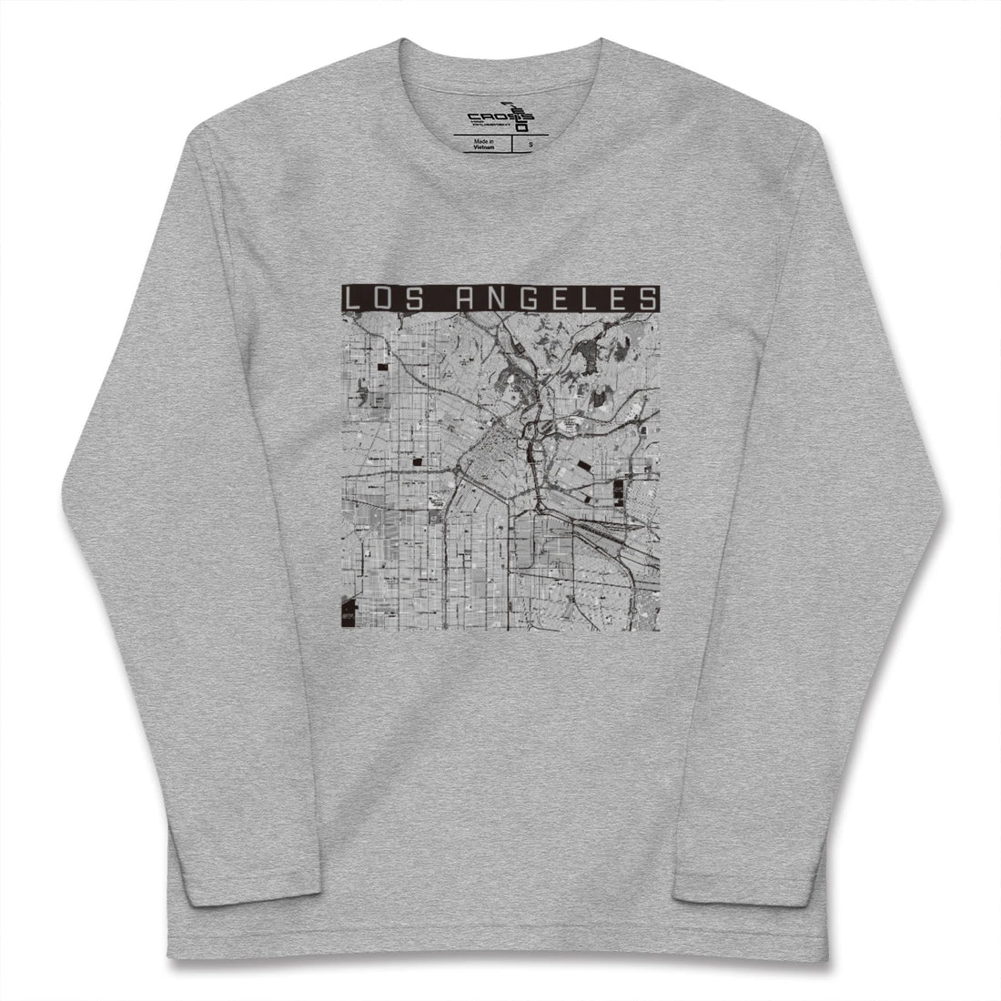 【ロサンゼルス（アメリカ）】地図柄ロングスリーブTシャツ