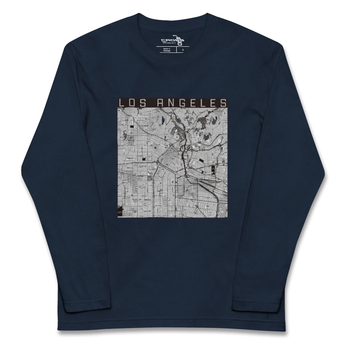 【ロサンゼルス(アメリカ)】地図柄ロングスリーブTシャツ
