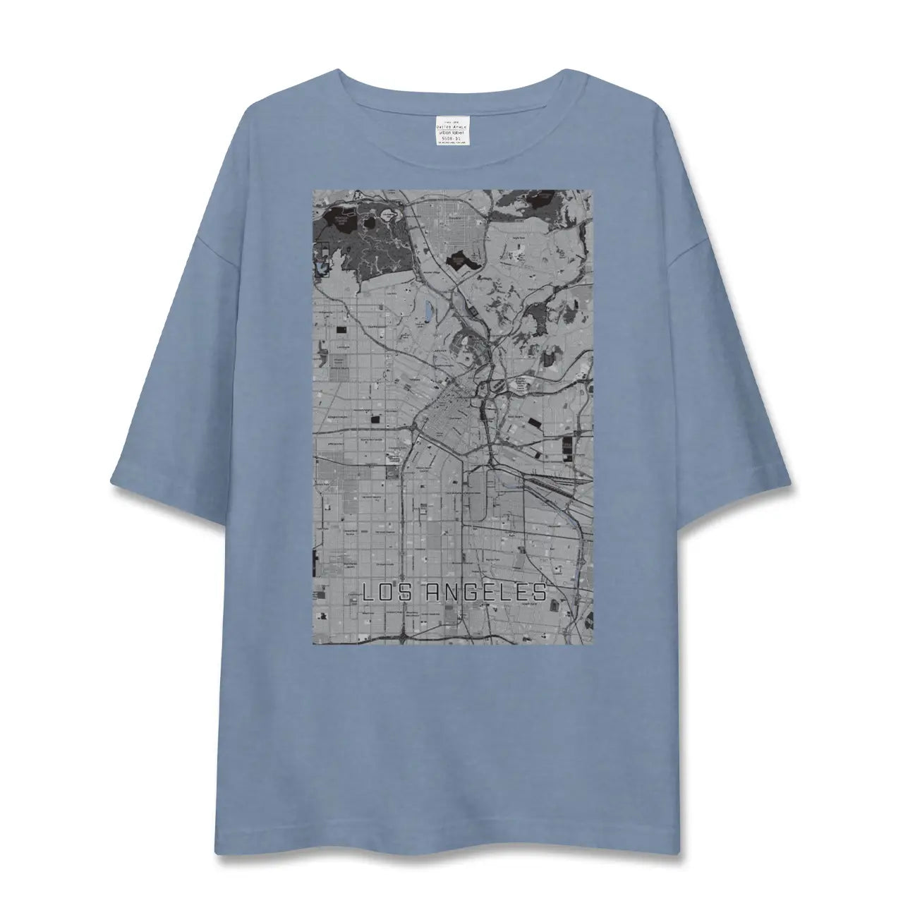 【ロサンゼルス（アメリカ）】地図柄ビッグシルエットTシャツ