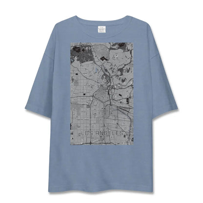 【ロサンゼルス（アメリカ）】地図柄ビッグシルエットTシャツ