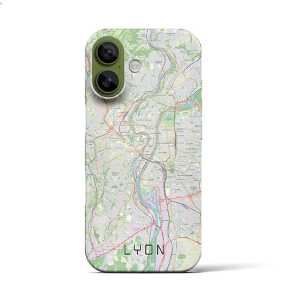 【リヨン（フランス）】地図柄iPhoneケース（バックカバータイプ）
