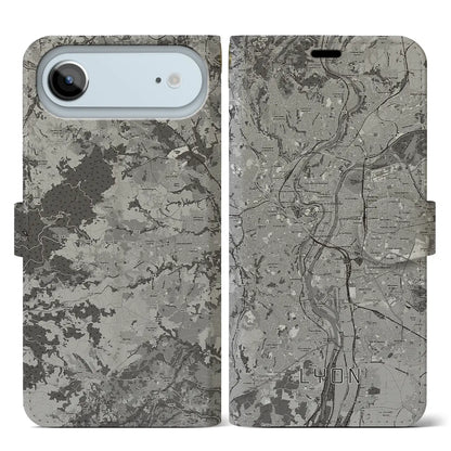 【リヨン（フランス）】地図柄iPhoneケース（手帳タイプ）