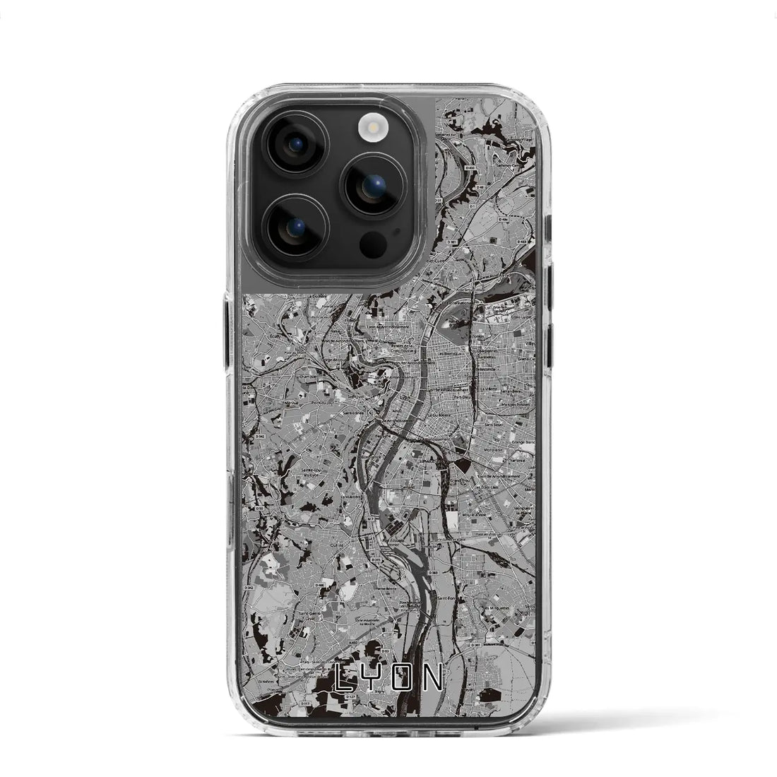 【リヨン（フランス）】地図柄iPhoneケース（MagSafeタイプ）