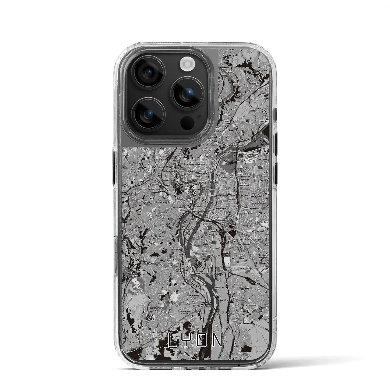 【リヨン（フランス）】地図柄iPhoneケース（MagSafeタイプ）