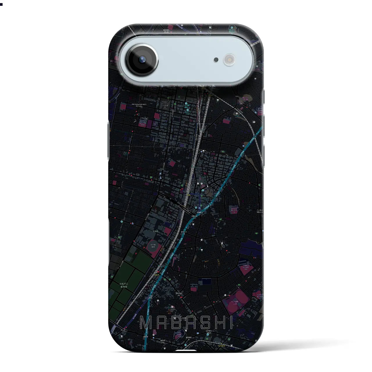 【馬橋（千葉県）】地図柄iPhoneケース（バックカバータイプ）