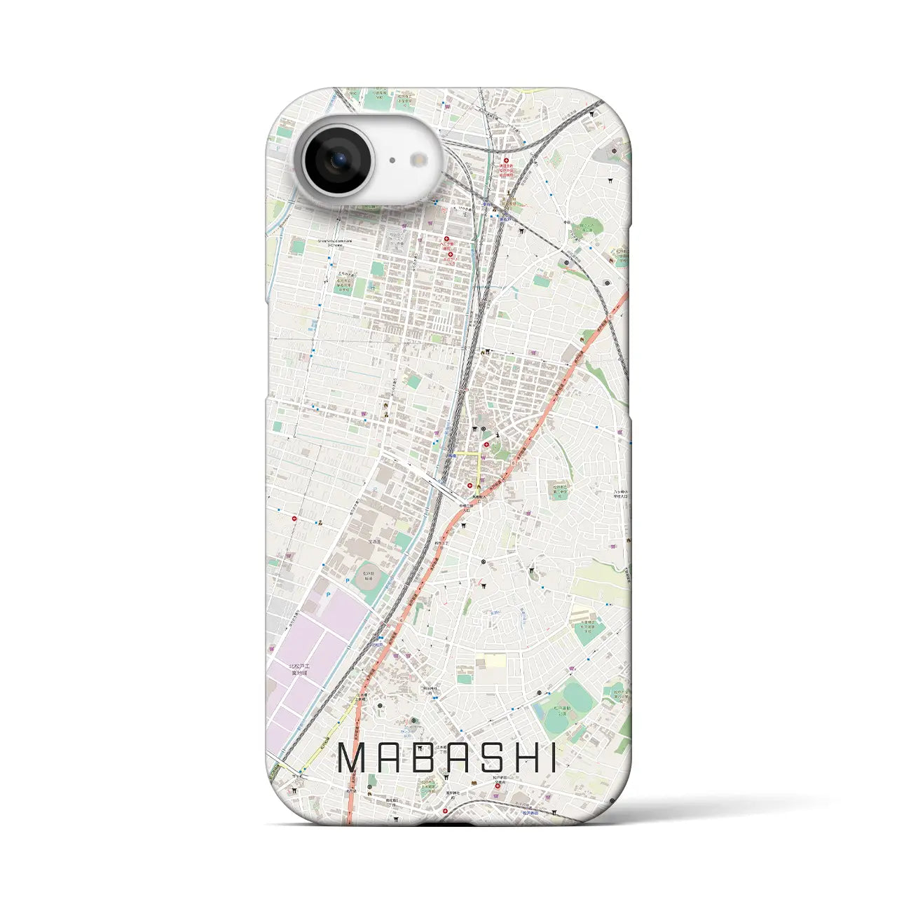 【馬橋（千葉県）】地図柄iPhoneケース（バックカバータイプ）