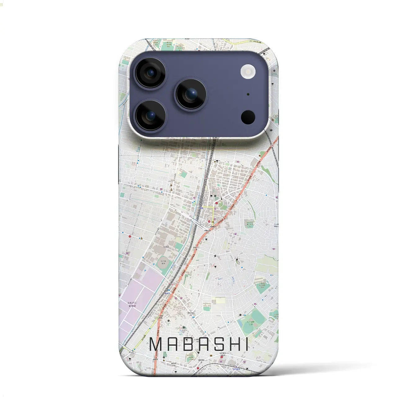 【馬橋（千葉県）】地図柄iPhoneケース（バックカバータイプ）