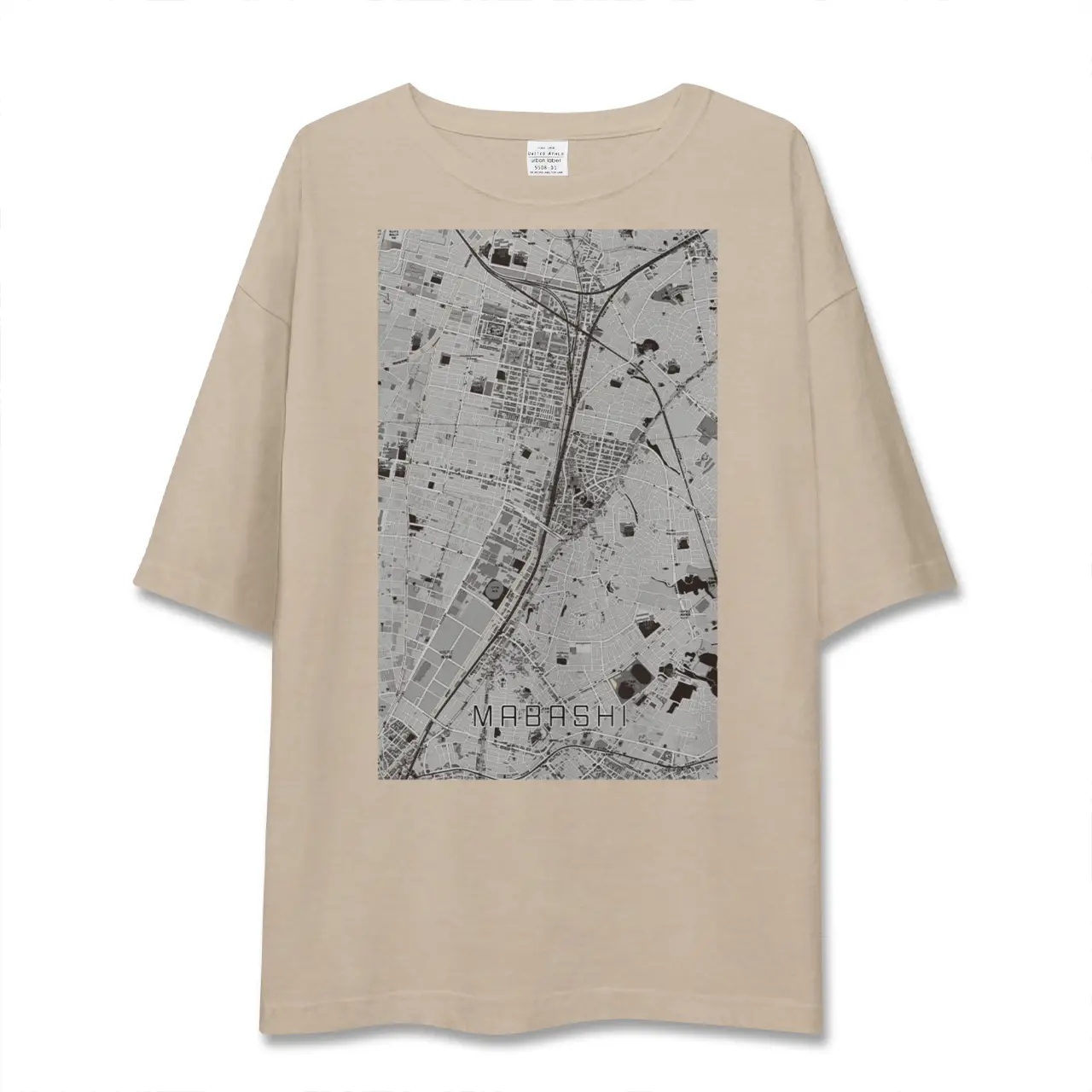 【馬橋（千葉県）】地図柄ビッグシルエットTシャツ