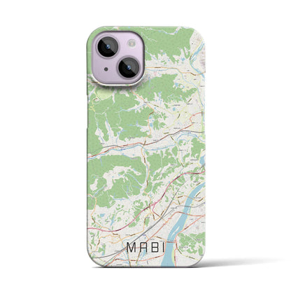 【真備（岡山県）】地図柄iPhoneケース（バックカバータイプ）