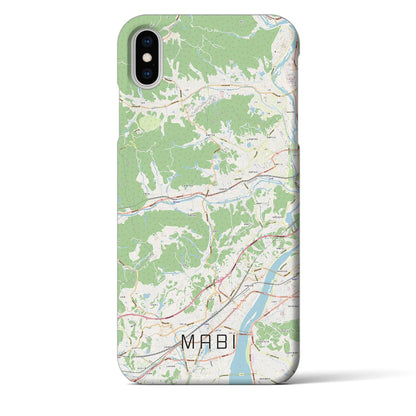 【真備（岡山県）】地図柄iPhoneケース（バックカバータイプ）