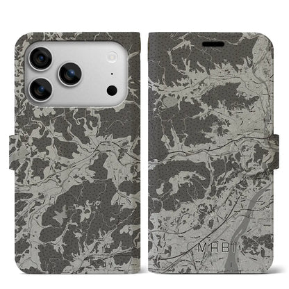 【真備（岡山県）】地図柄iPhoneケース（手帳タイプ）