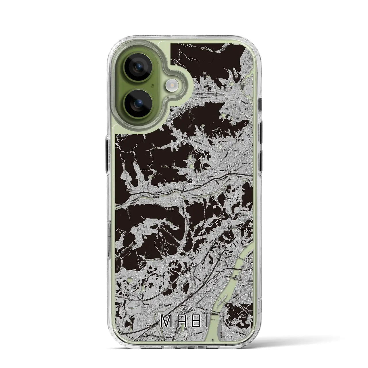 【真備（岡山県）】地図柄iPhoneケース（MagSafeタイプ）