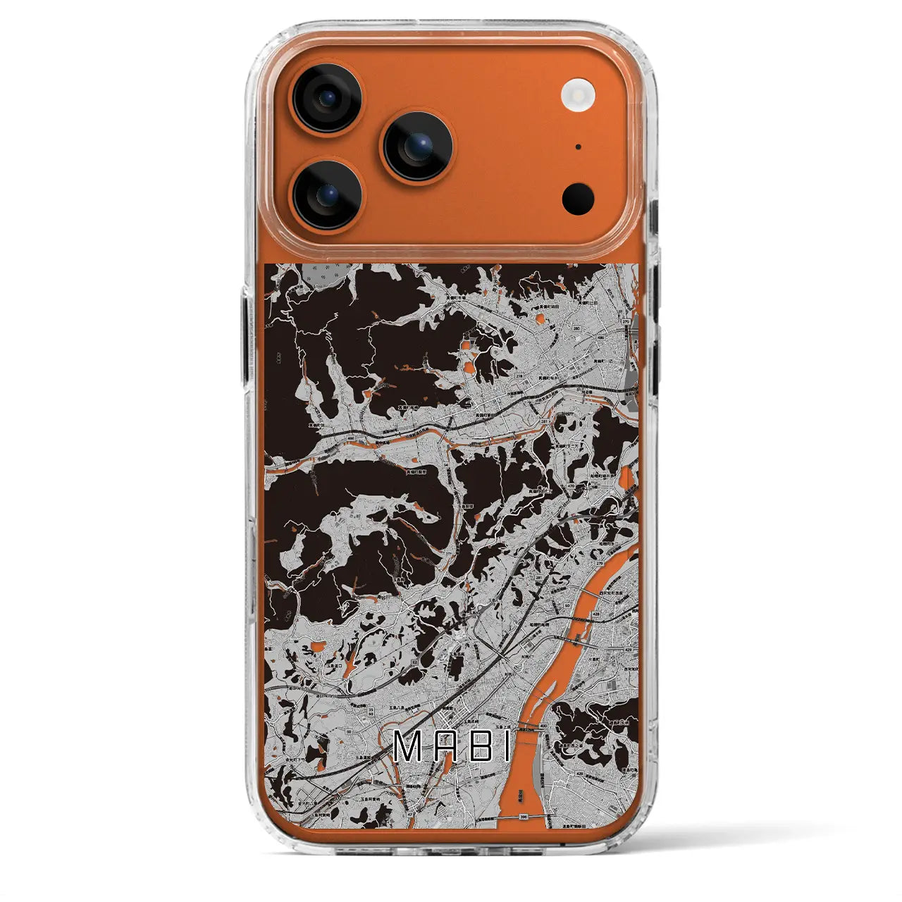 【真備（岡山県）】地図柄iPhoneケース（MagSafeタイプ）