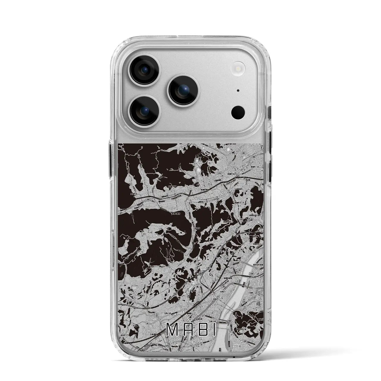 【真備（岡山県）】地図柄iPhoneケース（MagSafeタイプ）