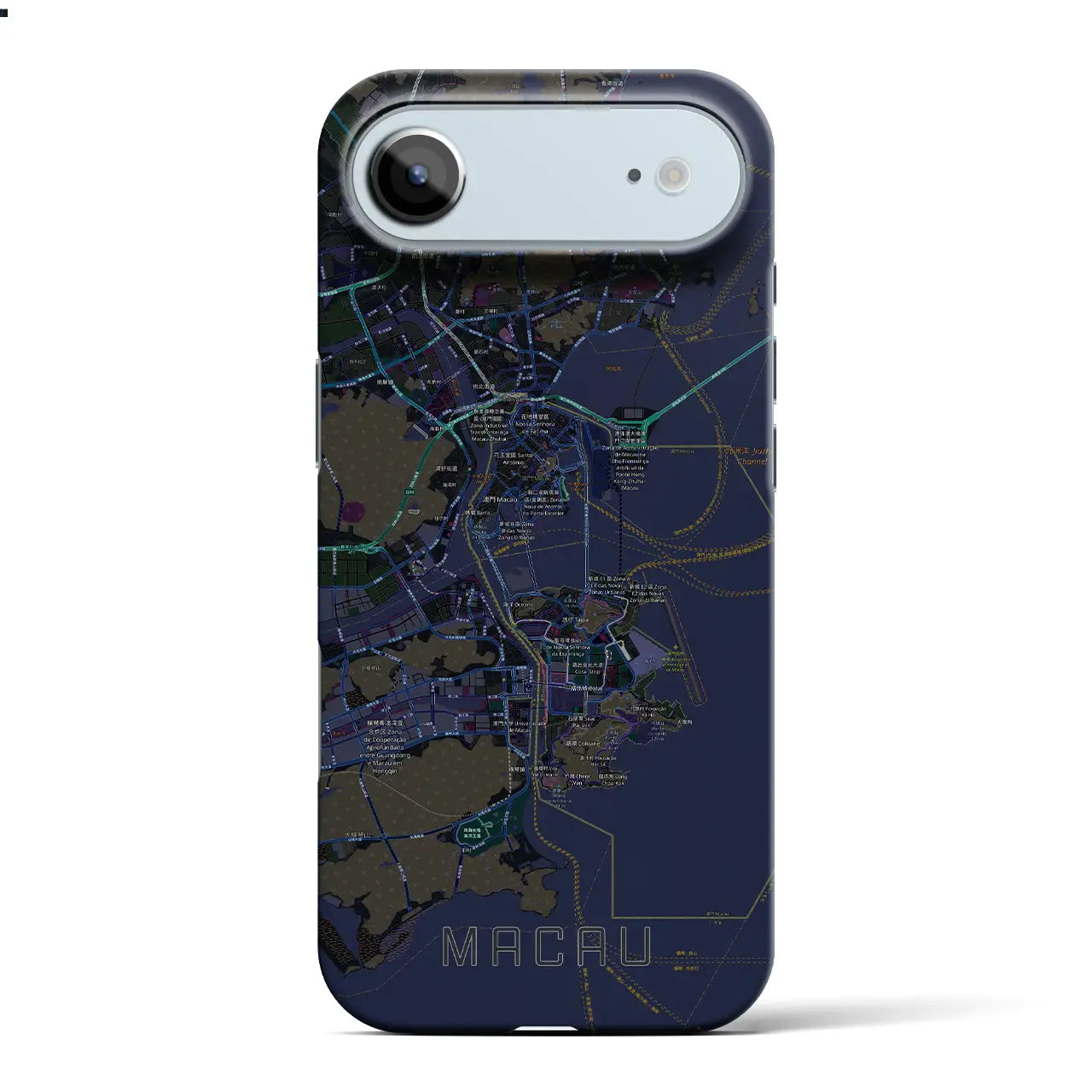 【マカオ（中華人民共和国）】地図柄iPhoneケース（バックカバータイプ）