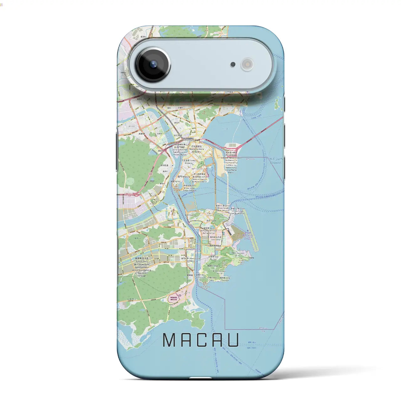 【マカオ（中華人民共和国）】地図柄iPhoneケース（バックカバータイプ）