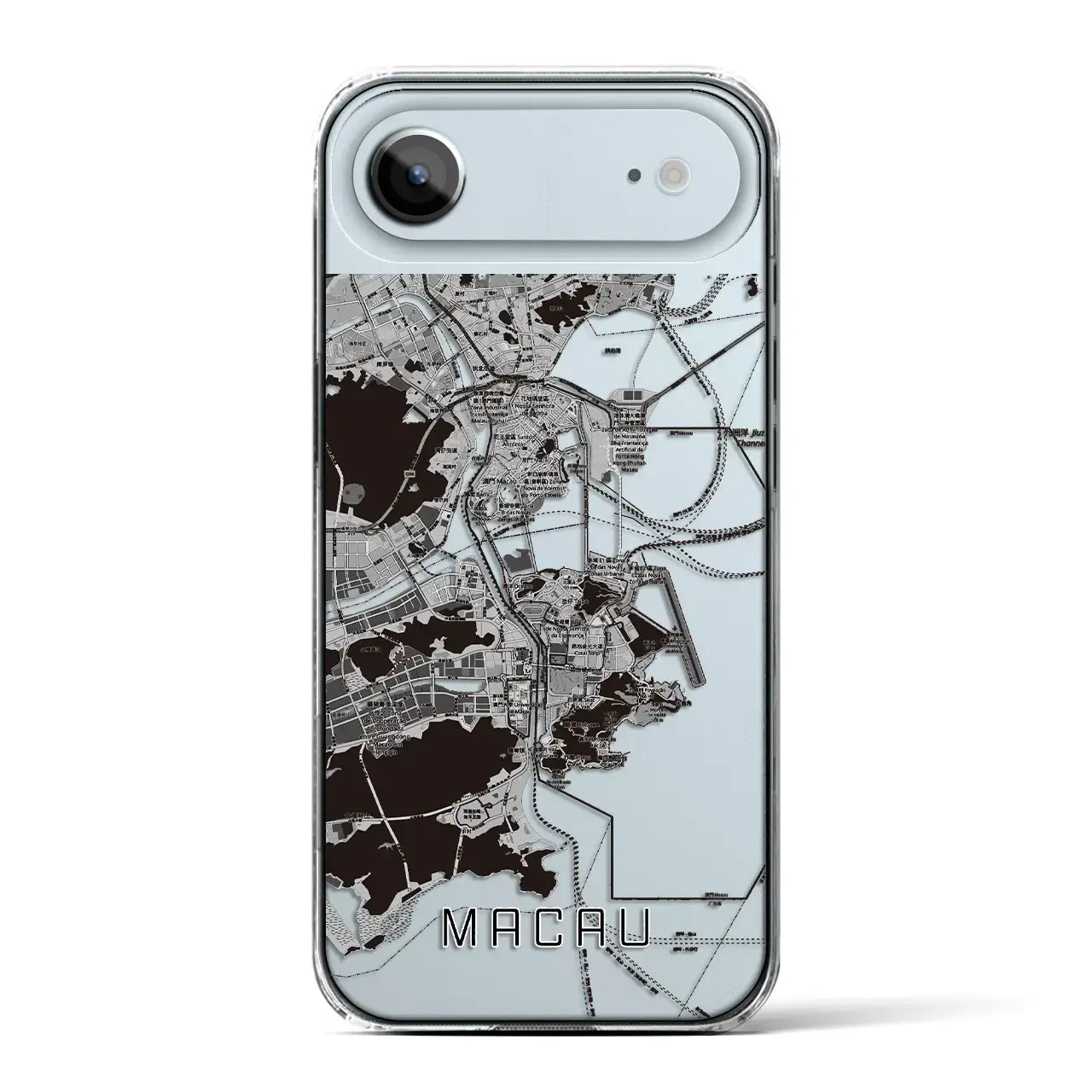 【マカオ（中華人民共和国）】地図柄iPhoneケース（クリアタイプ）