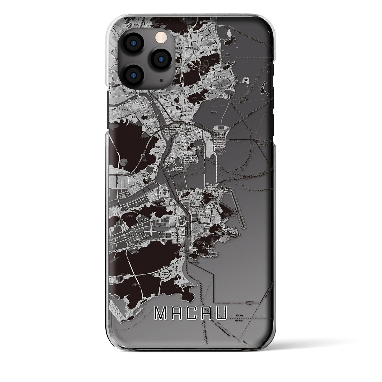 【マカオ（中華人民共和国）】地図柄iPhoneケース（クリアタイプ）