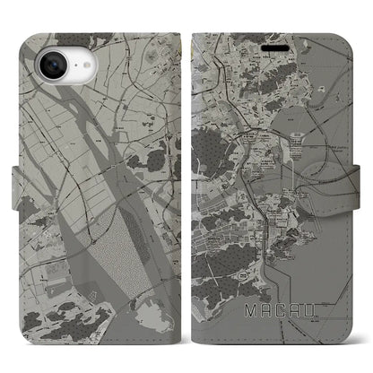 【マカオ（中華人民共和国）】地図柄iPhoneケース（手帳タイプ）