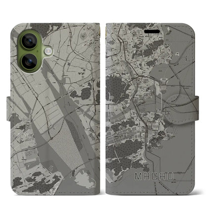 【マカオ（中華人民共和国）】地図柄iPhoneケース（手帳タイプ）