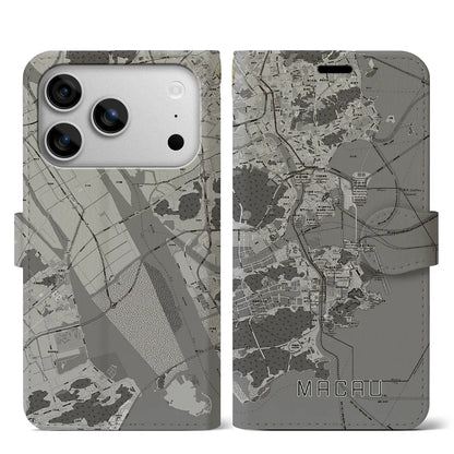 【マカオ（中華人民共和国）】地図柄iPhoneケース（手帳タイプ）