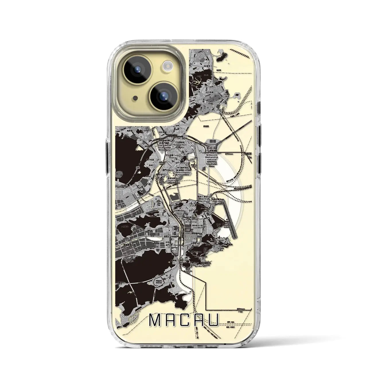 【マカオ（中華人民共和国）】地図柄iPhoneケース（MagSafeタイプ）