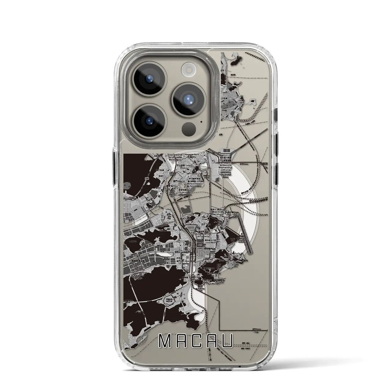 【マカオ（中華人民共和国）】地図柄iPhoneケース（MagSafeタイプ）