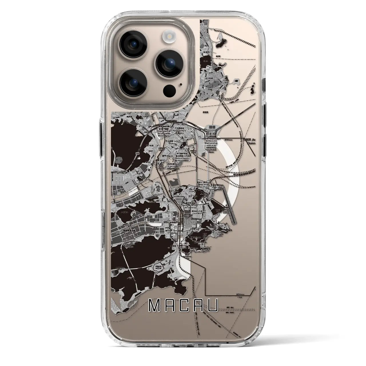 【マカオ（中華人民共和国）】地図柄iPhoneケース（MagSafeタイプ）