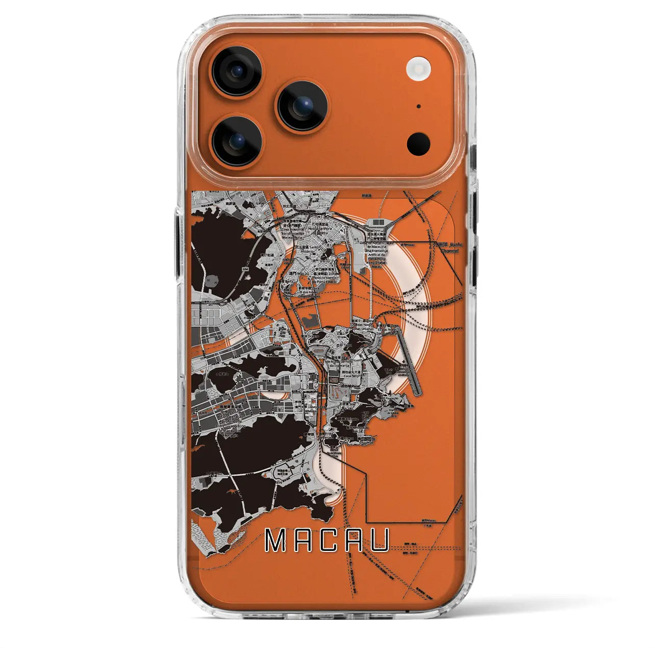 【マカオ（中華人民共和国）】地図柄iPhoneケース（MagSafeタイプ）