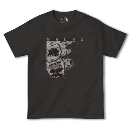 【マカオ（中華人民共和国）】地図柄ヘビーウェイトTシャツ