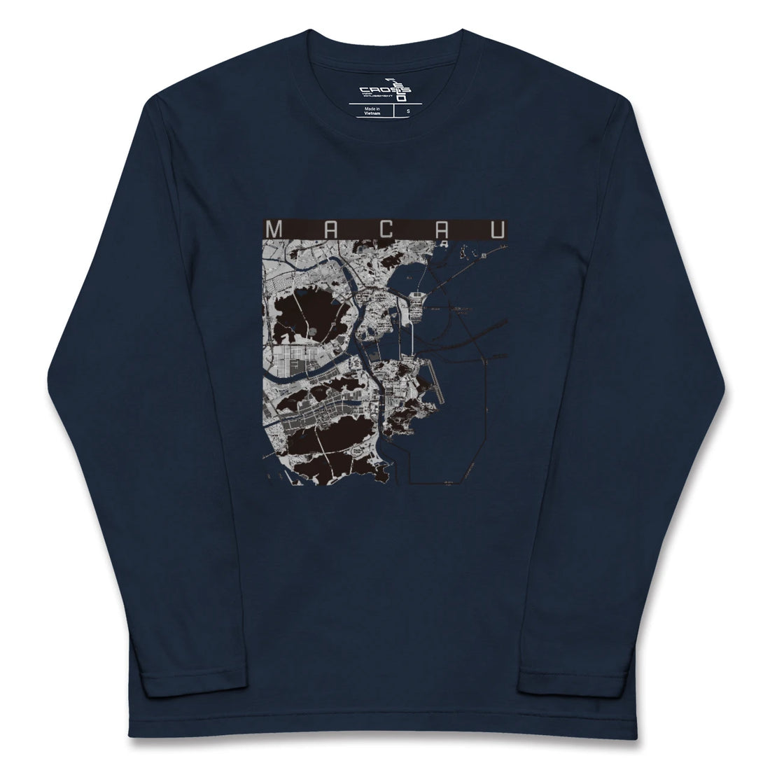 【マカオ(中華人民共和国)】地図柄ロングスリーブTシャツ