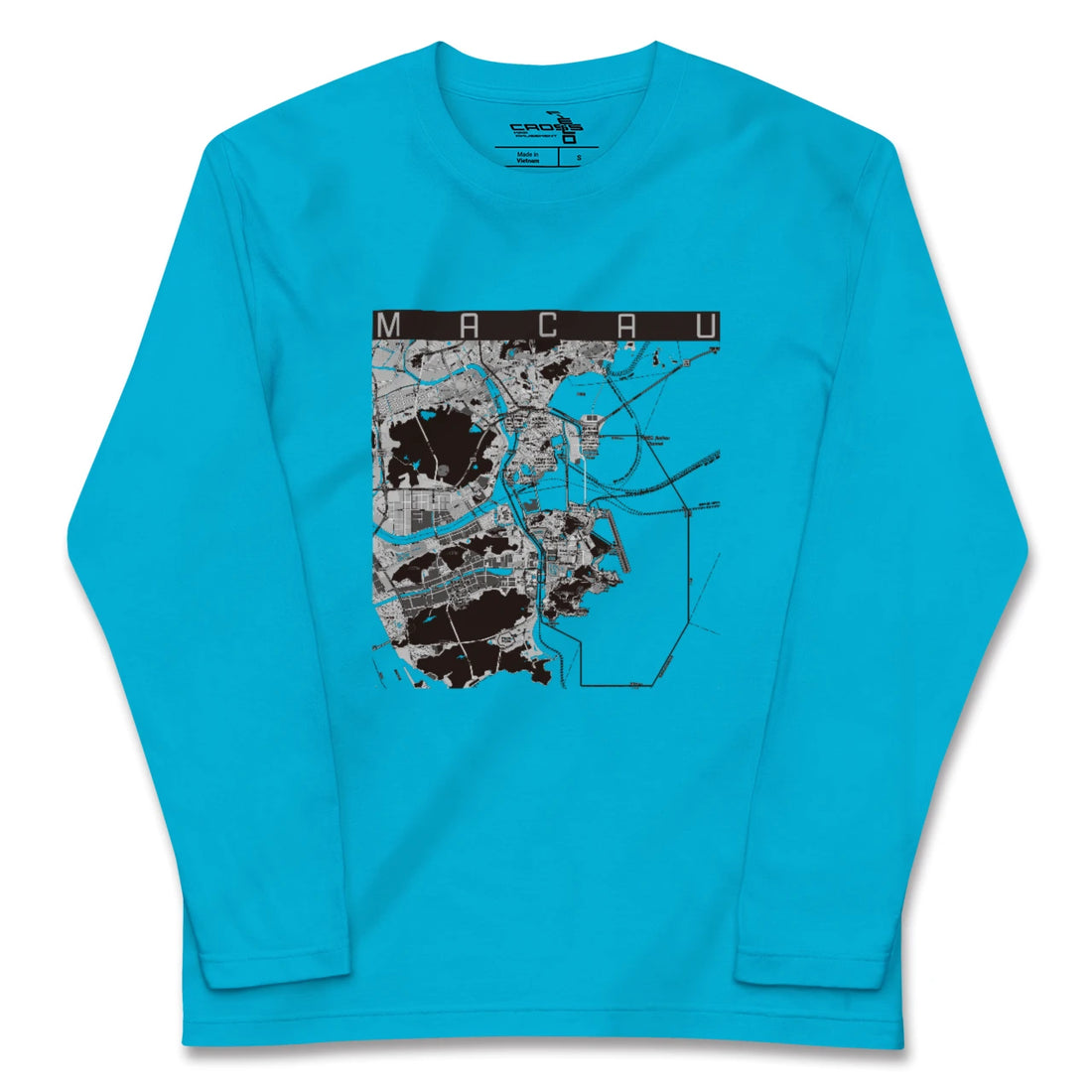 【マカオ(中華人民共和国)】地図柄ロングスリーブTシャツ