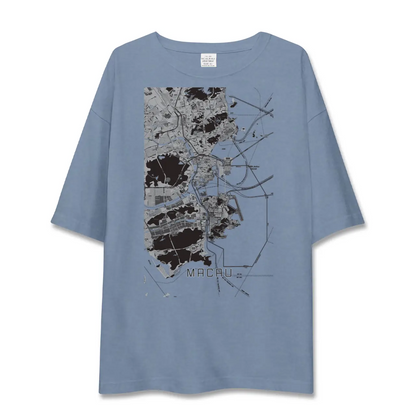 【マカオ（中華人民共和国）】地図柄ビッグシルエットTシャツ