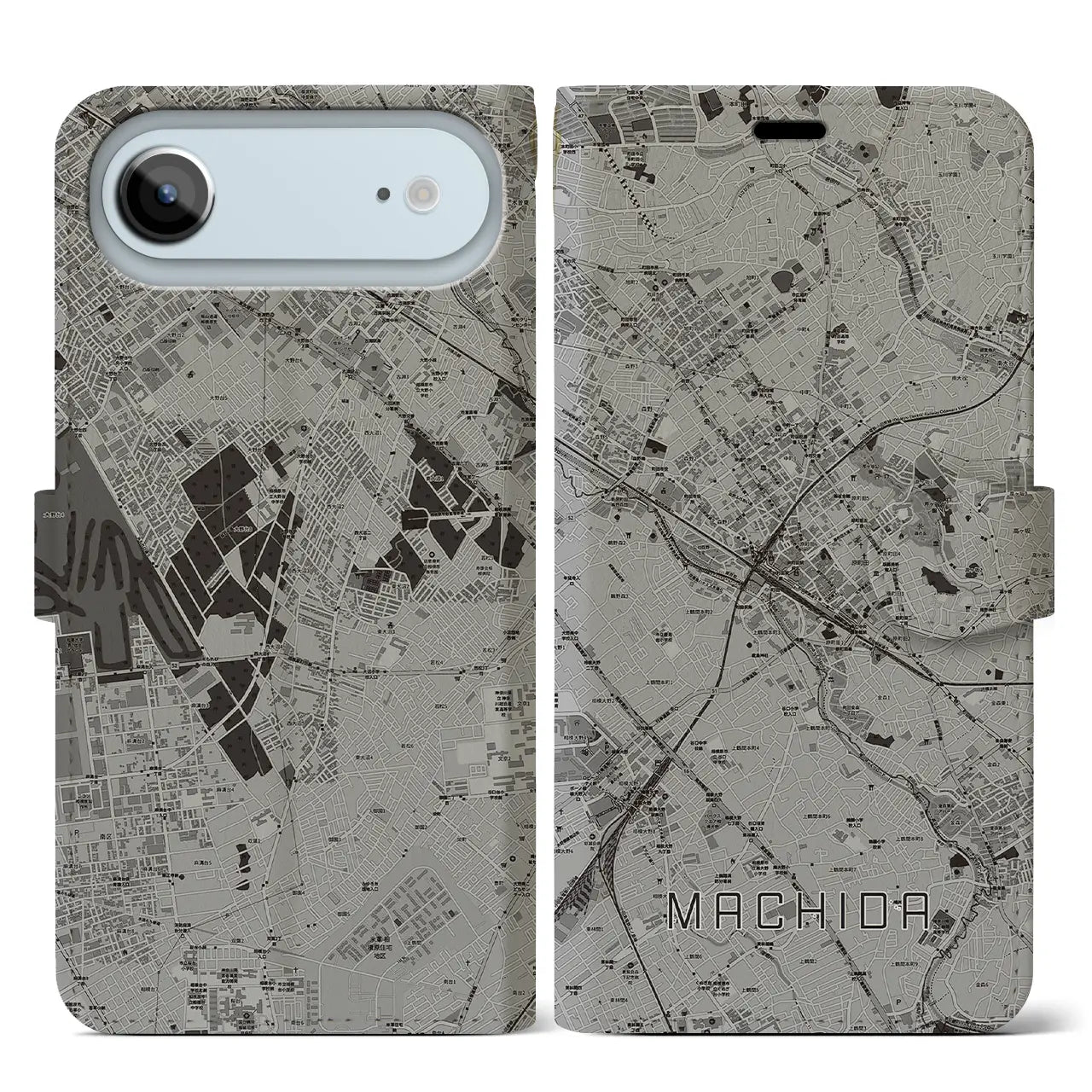 【町田（東京都）】地図柄iPhoneケース（手帳タイプ）