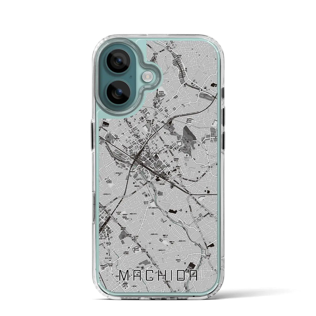 【町田(東京都)】地図柄iPhoneケース(MagSafeタイプ)モノトーン・iPhone 16 Pro 用