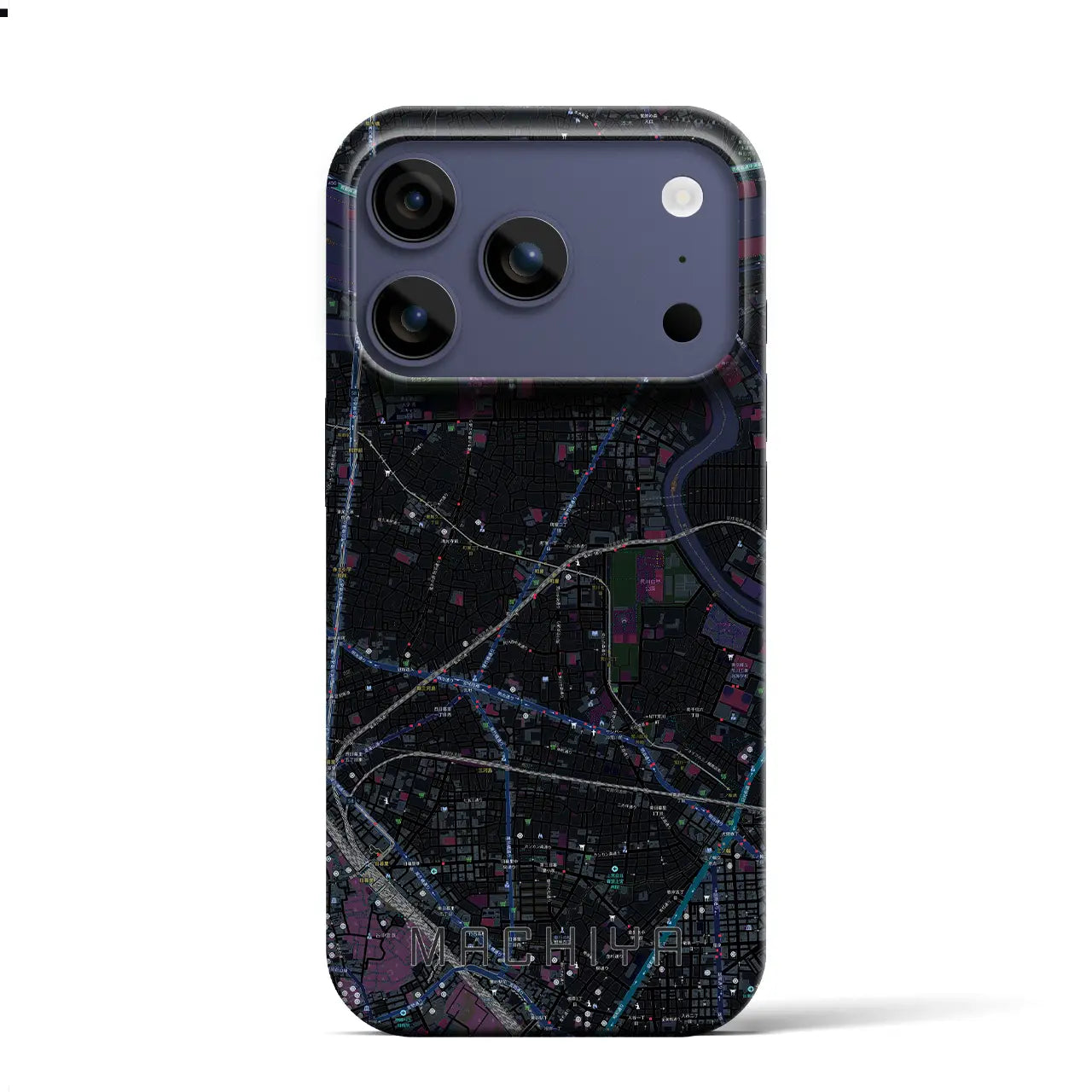 【町屋（東京都）】地図柄iPhoneケース（バックカバータイプ）