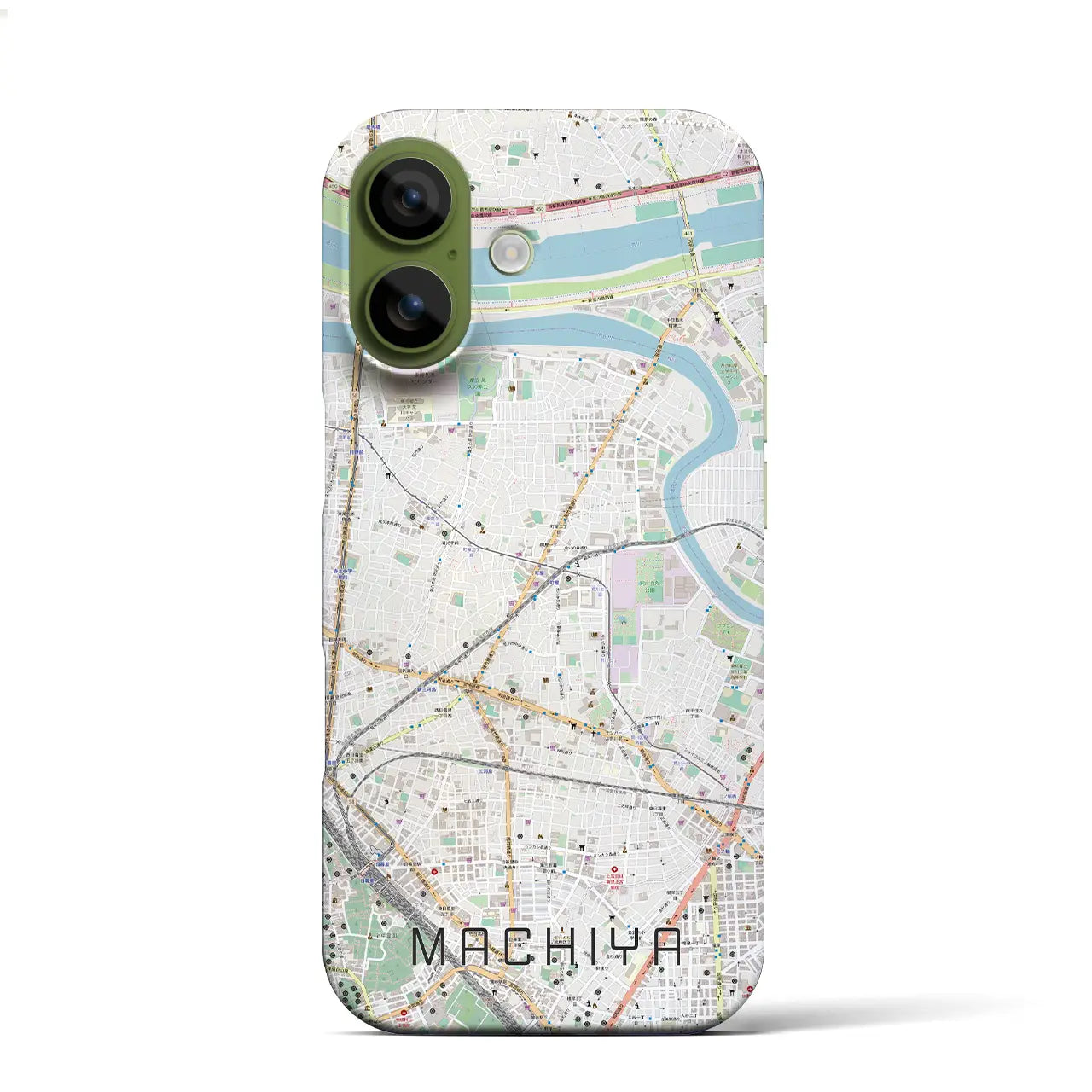 【町屋（東京都）】地図柄iPhoneケース（バックカバータイプ）