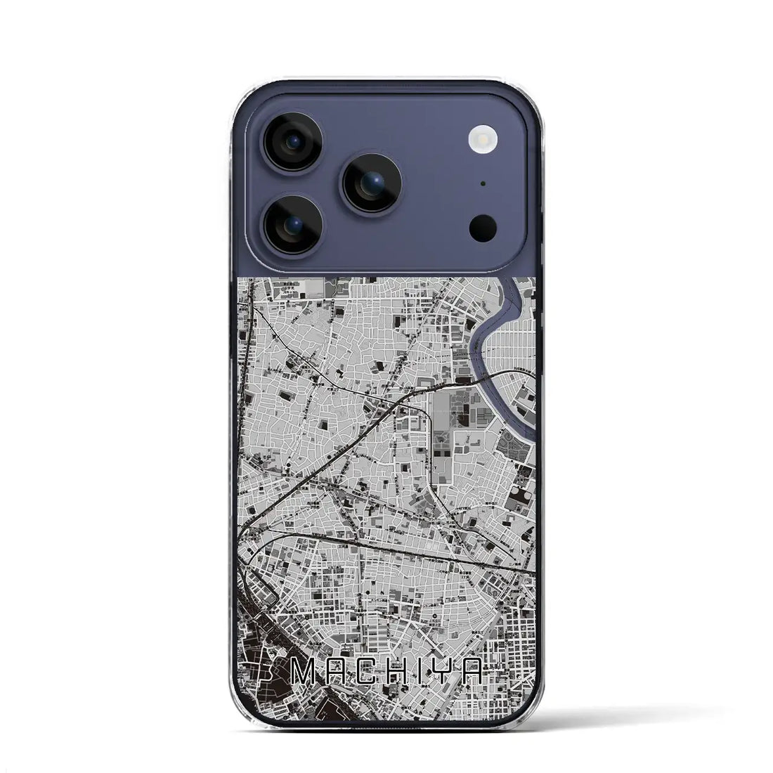 【町屋（東京都）】地図柄iPhoneケース（クリアタイプ）