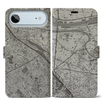 【町屋（東京都）】地図柄iPhoneケース（手帳タイプ）