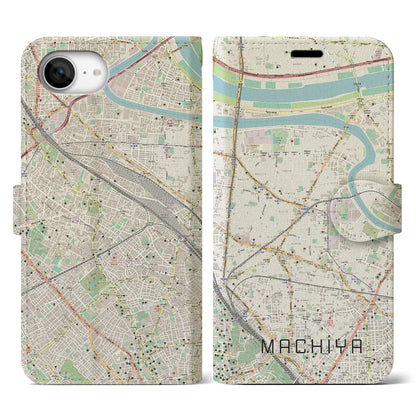 【町屋（東京都）】地図柄iPhoneケース（手帳タイプ）