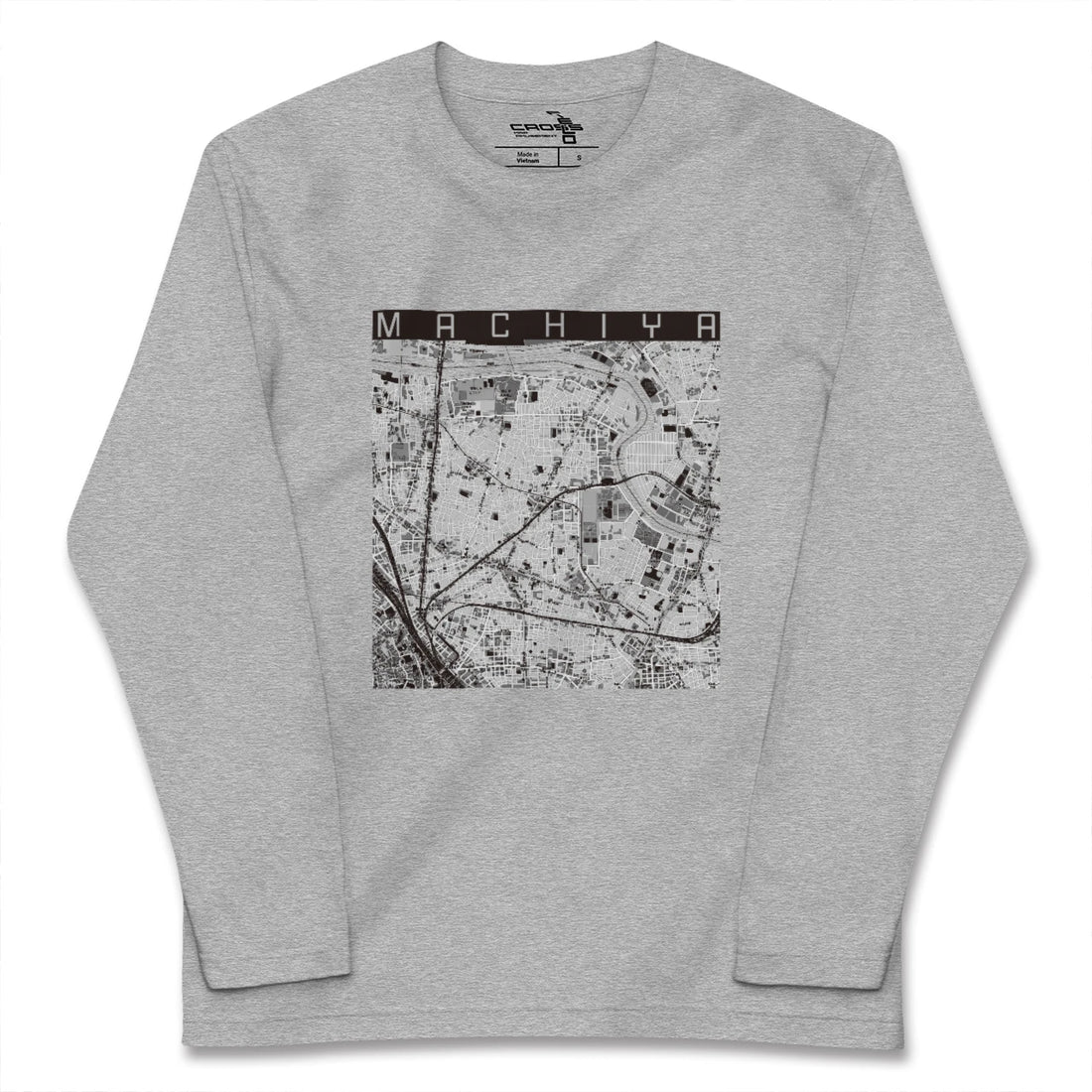 【町屋（東京都）】地図柄ロングスリーブTシャツ