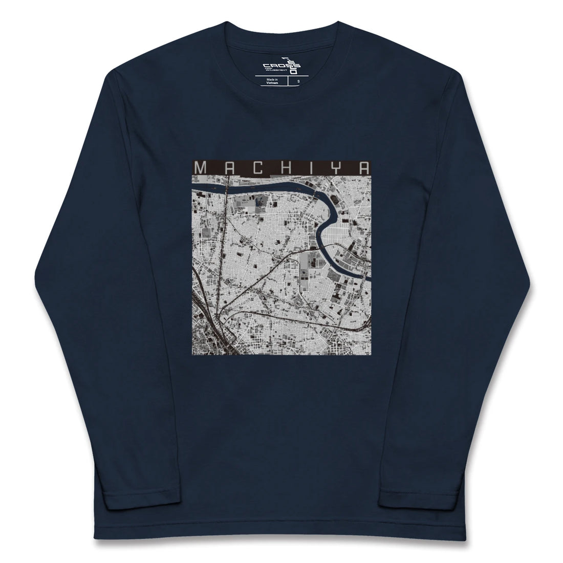 【町屋（東京都）】地図柄ロングスリーブTシャツ