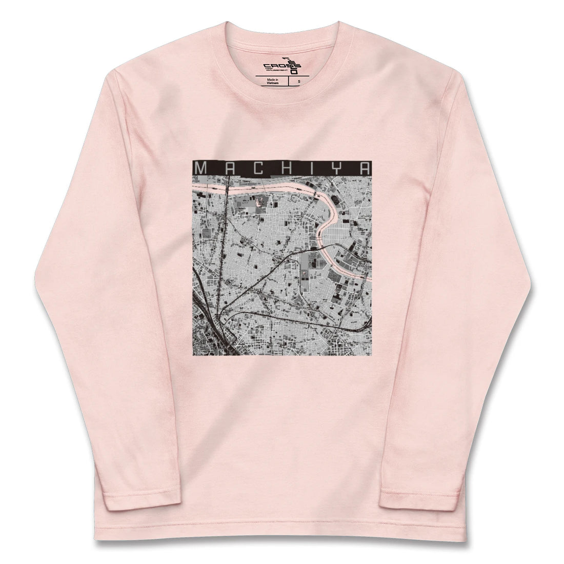 【町屋(東京都)】地図柄ロングスリーブTシャツ