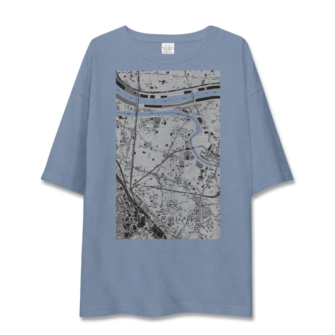 【町屋（東京都）】地図柄ビッグシルエットTシャツ