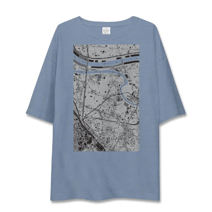 【町屋（東京都）】地図柄ビッグシルエットTシャツ